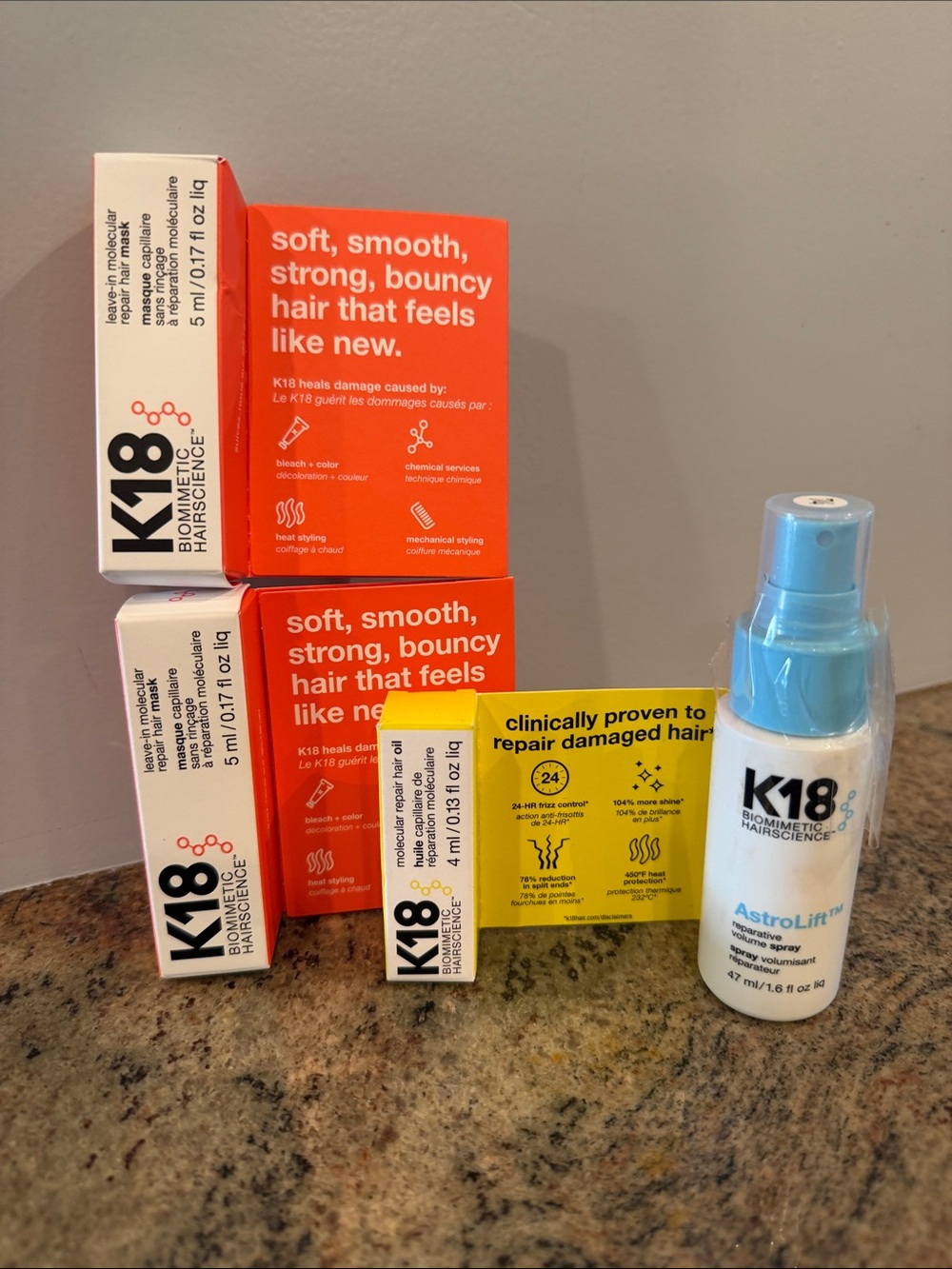 K18 AstroLift, Hair Oil & 2 Repair Hair Mask NIB